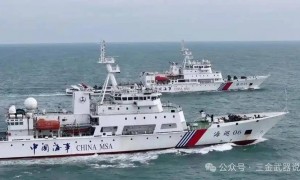 海警船咋用上052D的壳？5000吨大白船现身敏感海域，未来能跟航母一起走？