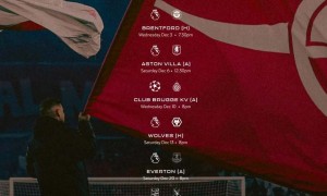 27天8场！阿森纳迎12月魔鬼赛程 捍卫英超欧冠双榜首